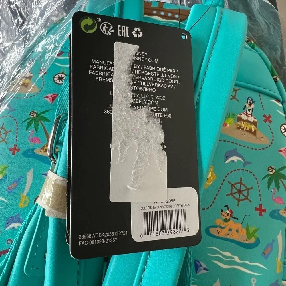 NEW Loungefly Pirate Mickey and Friends AOP Mini Backpack 1